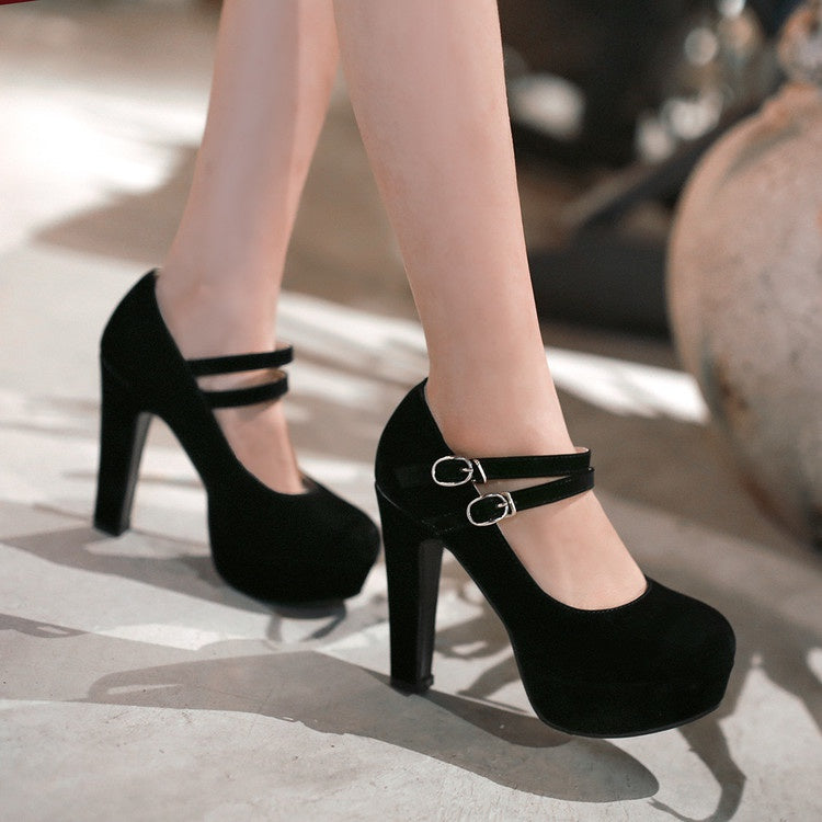 High heel hot sale platform pumps