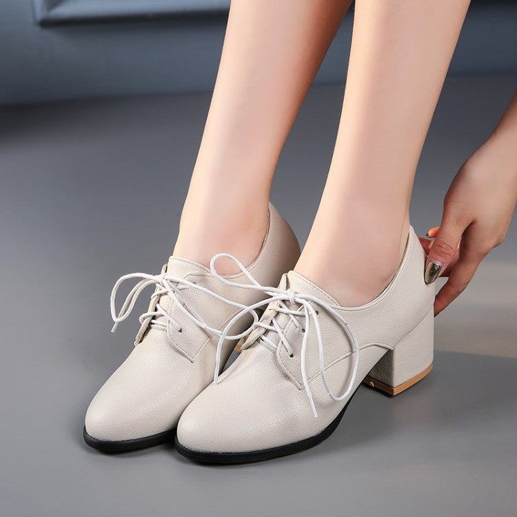 Women's Lace Up High Heel Shoes