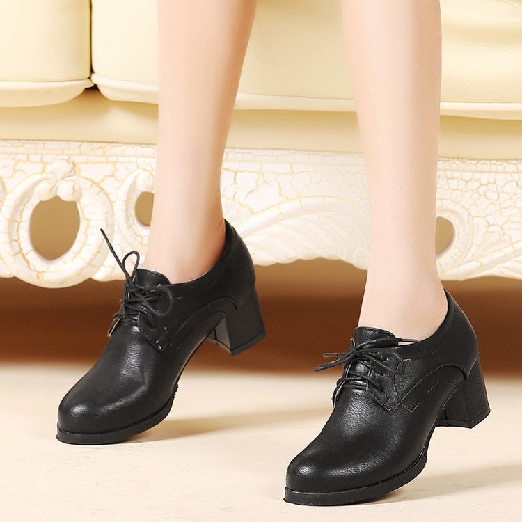 Women's Lace Up High Heel Shoes