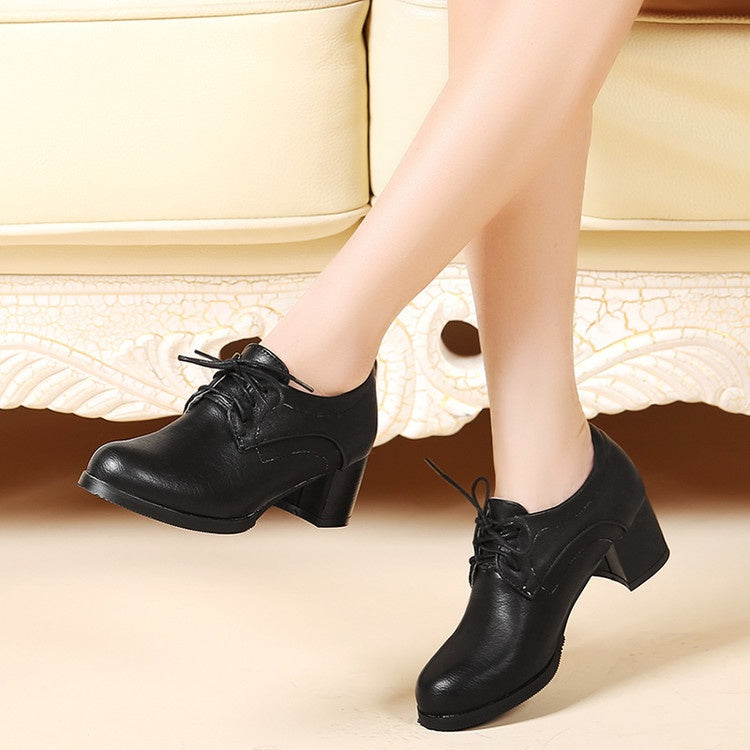 Women's Lace Up High Heel Shoes