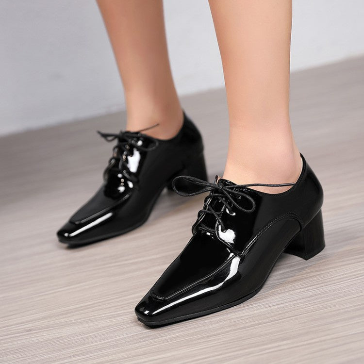 Women's Patent Leather High Heel Shoes
