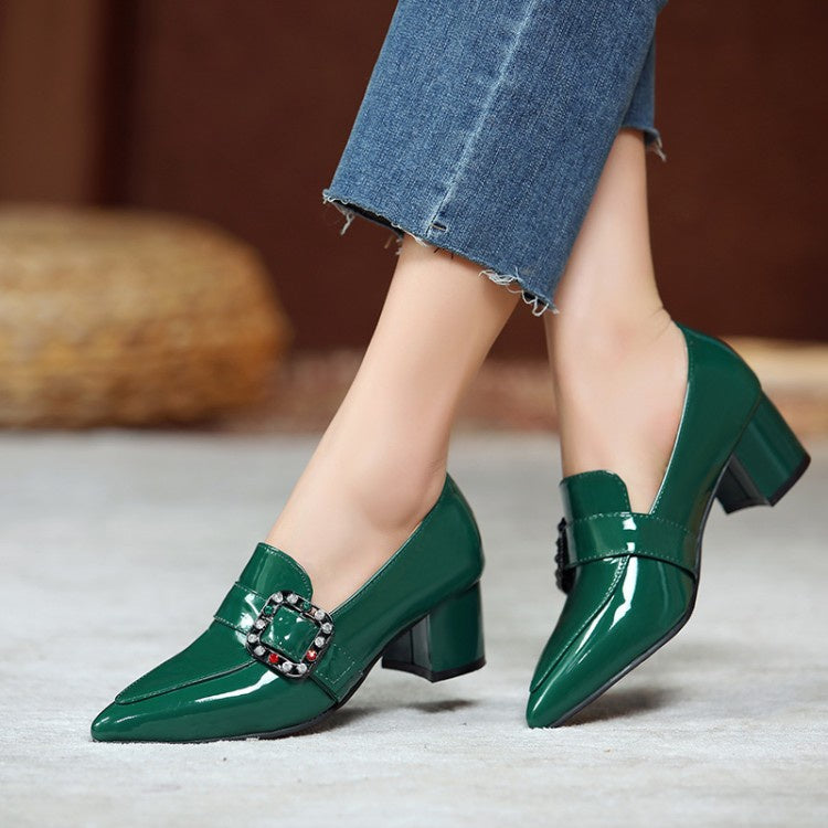 Women's Rhinestone High Heel Dress Shoes