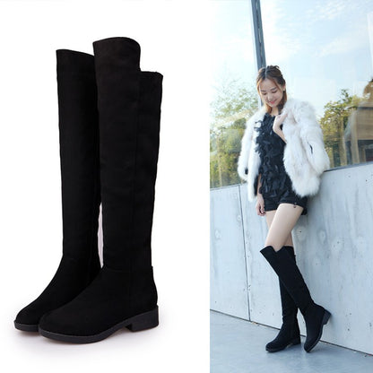 Women's Low Heel Knee High Boots