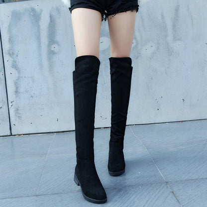 Women's Low Heel Knee High Boots