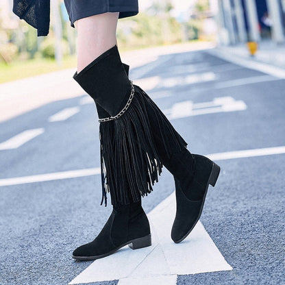 Women's Tassel Over the Knee Boots