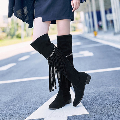 Women's Tassel Over the Knee Boots