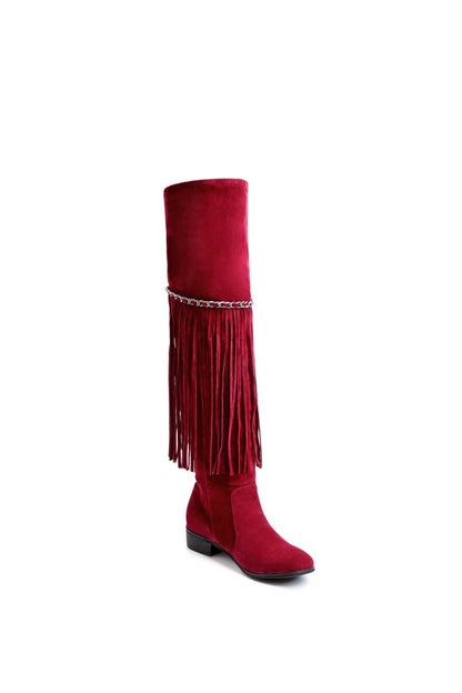 Women's Tassel Over the Knee Boots