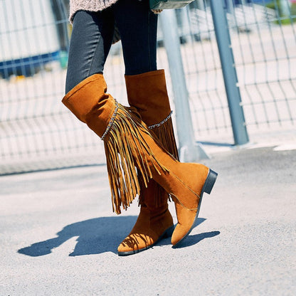 Women's Tassel Over the Knee Boots