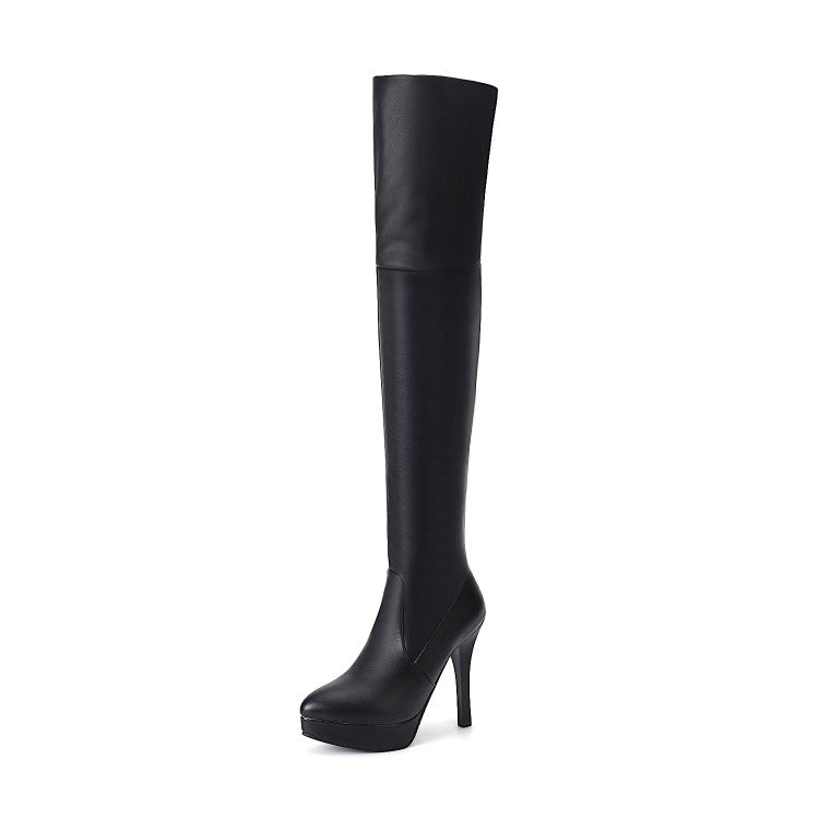 Women's High Heel Platform Thigh High Boots