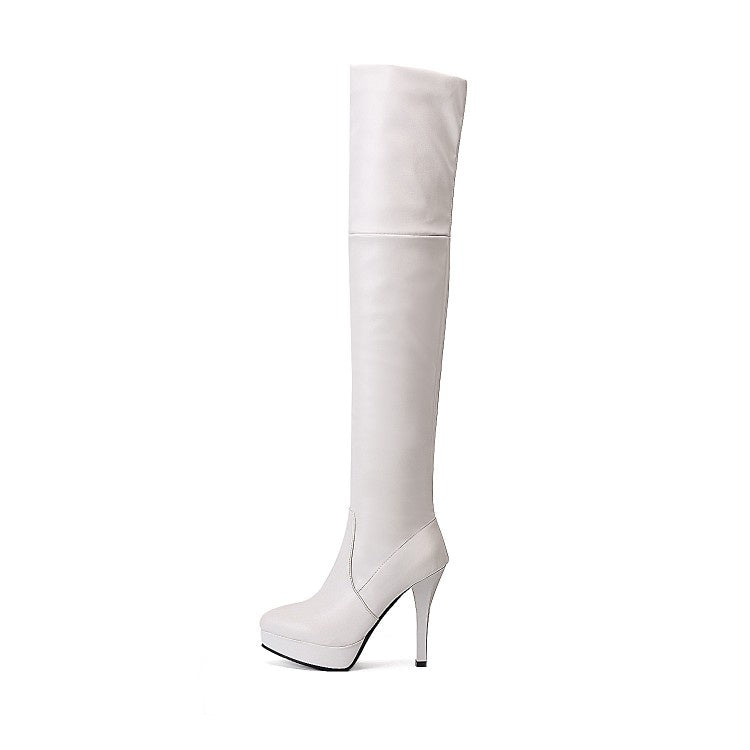 Women's High Heel Platform Thigh High Boots