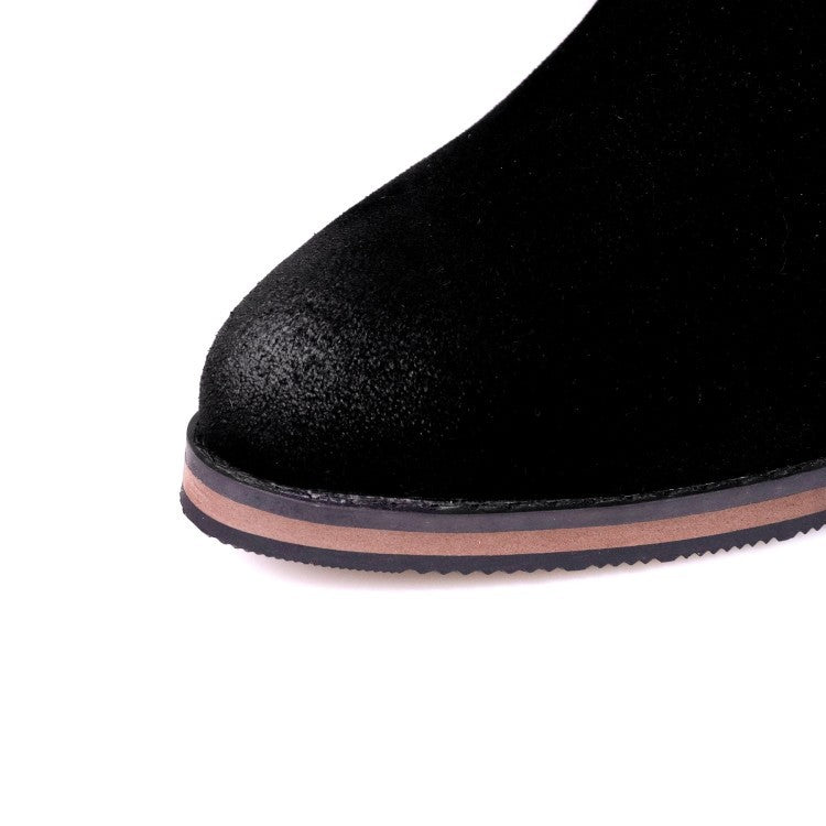 Women's Ankle Boots Fall/winter Retro Medium Heel Short Boots Shoes