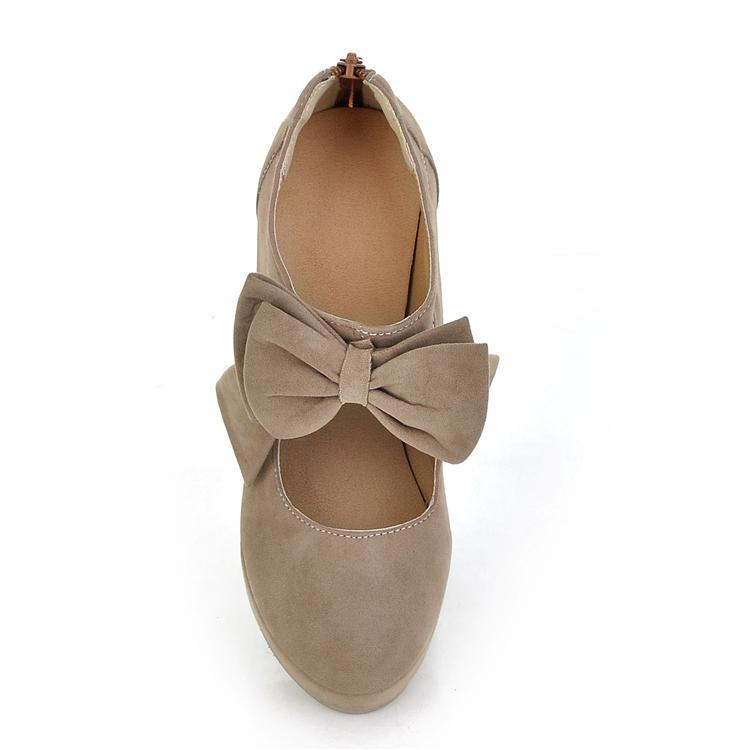Sweet Bow Tie High Heeled Shoes for Women 9310