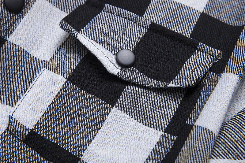 Men's Flannel Plaid Classic Hooded Fashion Dynamic Long Sleeves Shirts