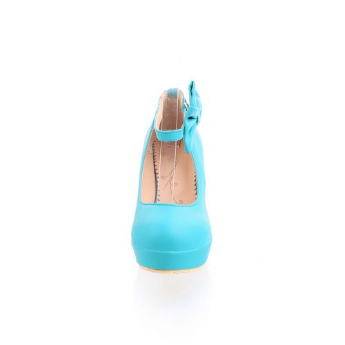 Ankle Strap Bow Tie Women Platform Wedge Shoes Woman