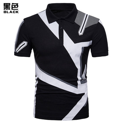 Men's Geometric Printing Short Sleeves T-shirt