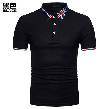 Men's Embroidered Plus Size Short Sleeves T-shirt