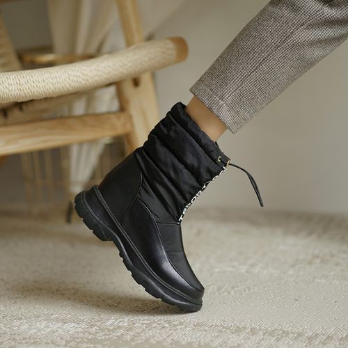 Women Down Wedges Snow Boots