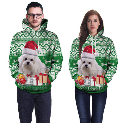 Christmas Dog Print Sweatshirt