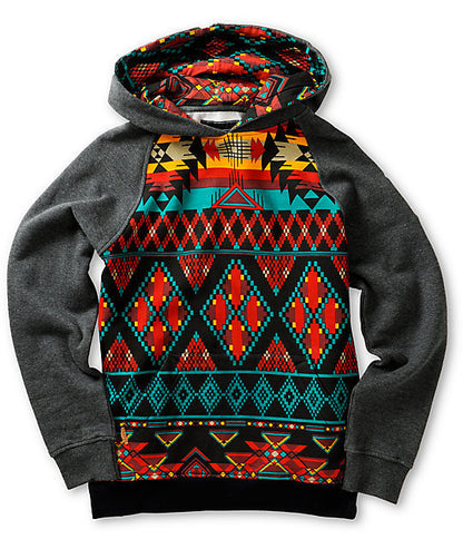 Casual Geometric Printed Men Hooded 4213