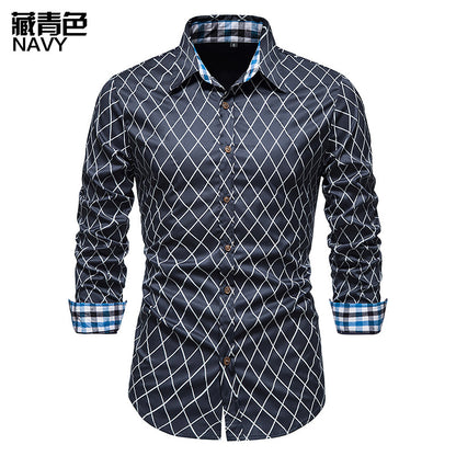 Men's Long Sleeve Plaid Button Shirt