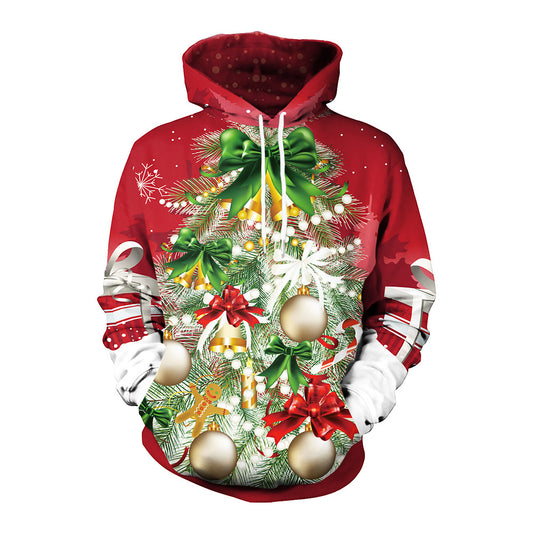 Christmas Bells Printed Long-sleeved Loose Men's and Women's Sweaters for Lovers
