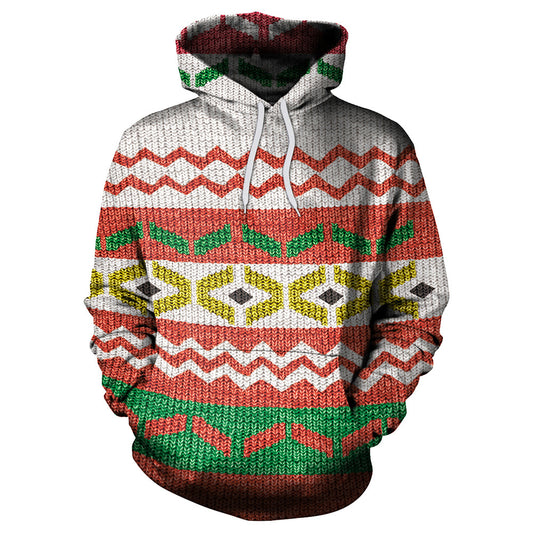 Christmas Couple Insert Pocket One-piece Hoodie