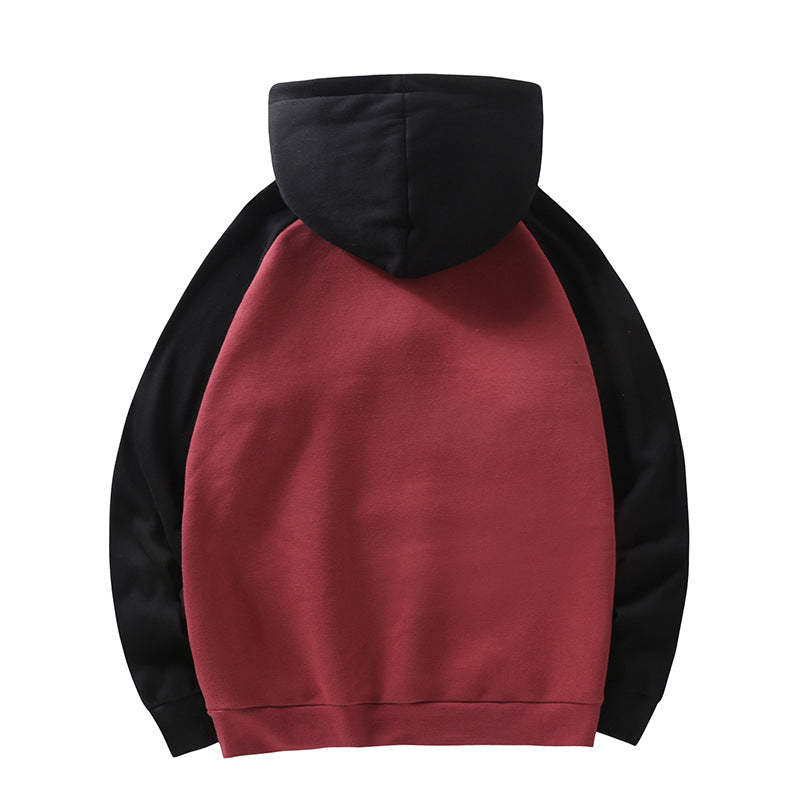 Men Color Block Sports Hooded Sweaters