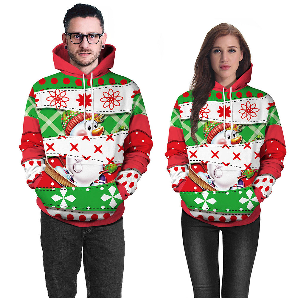 Couple Christmas Print Sweatshirt