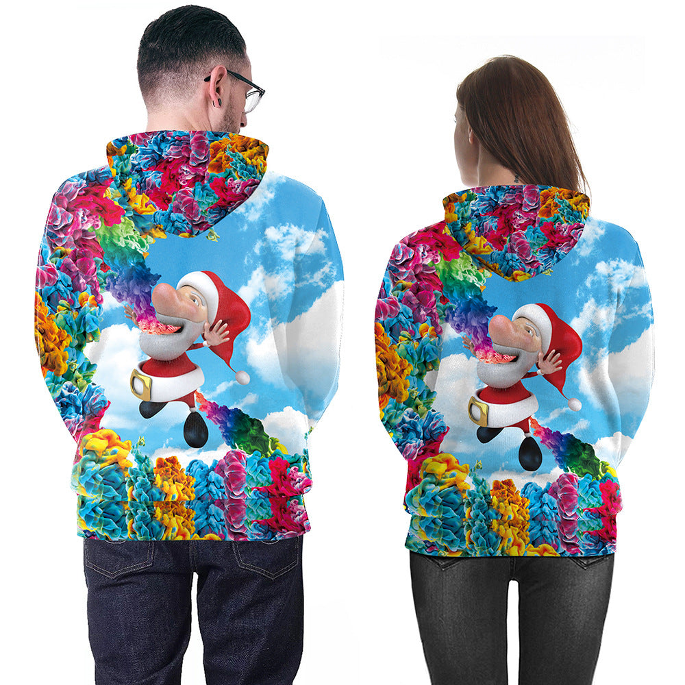 Santa Print Couple Sweatshirt