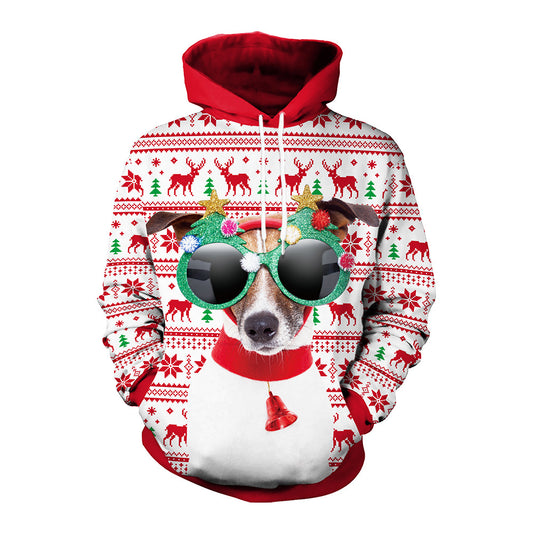 Christmas 3D Printed Sweater Casual Pullover Hoodie