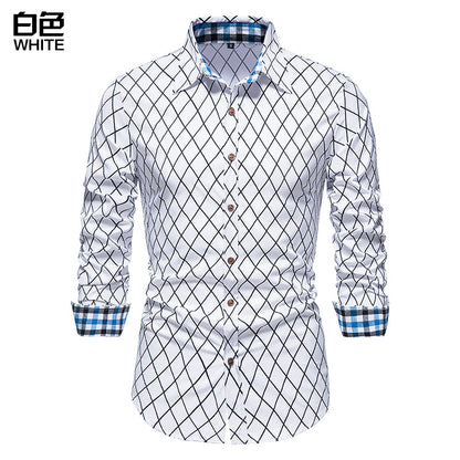 Men's Long Sleeve Plaid Button Shirt