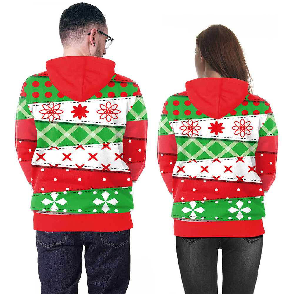 Couple Christmas Print Sweatshirt