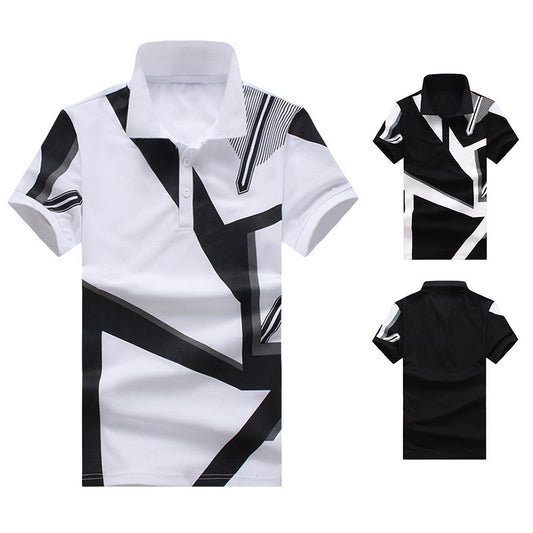 Men's Geometric Printing Short Sleeves T-shirt