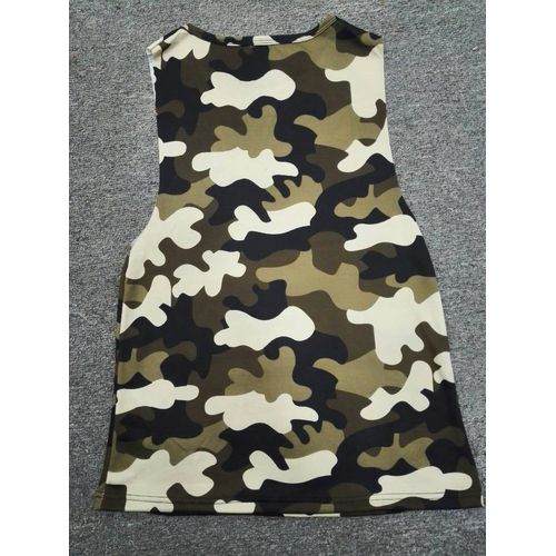 Summer Round-neck Camouflage Sleeveless Top Sexy Women Sling Tank Top