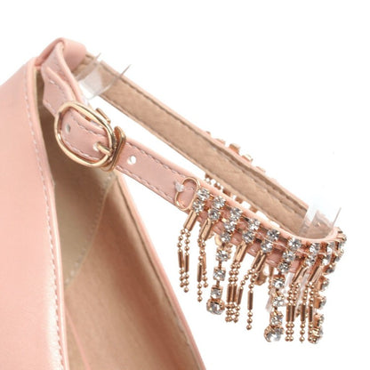 Ladies's Rhinestone Super High-heel Platform Chunky Pumps