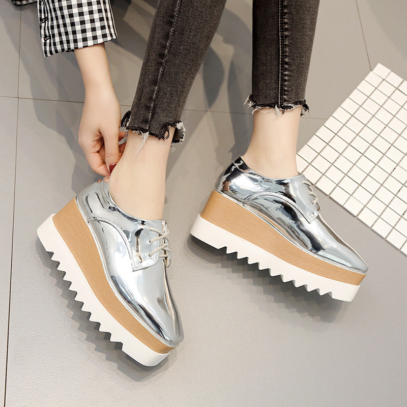 Lace Up Platform Wedges Heels Shoes for Women 6771 – meetfun