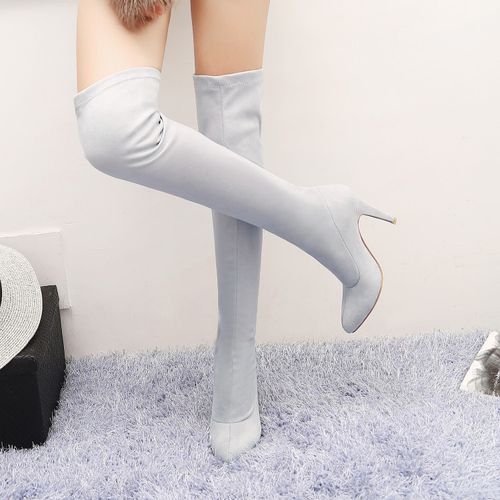 Women Pointed Toe Stiletto High Heels Thigh High Boots
