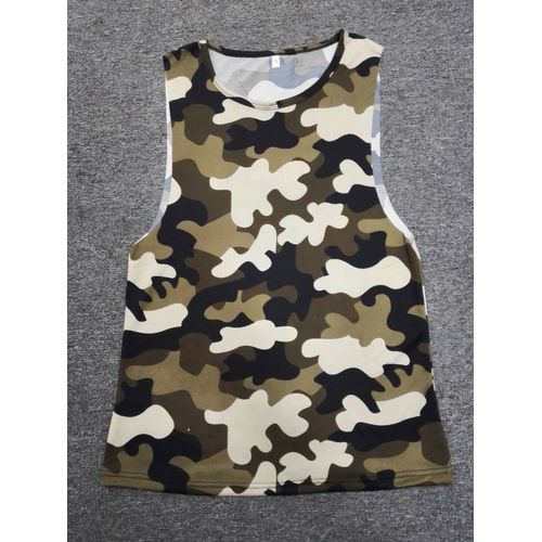 Summer Round-neck Camouflage Sleeveless Top Sexy Women Sling Tank Top